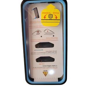 Temdan Magnetic Iphone Pro Case Blu/Blk Kickstand Waterproof 360